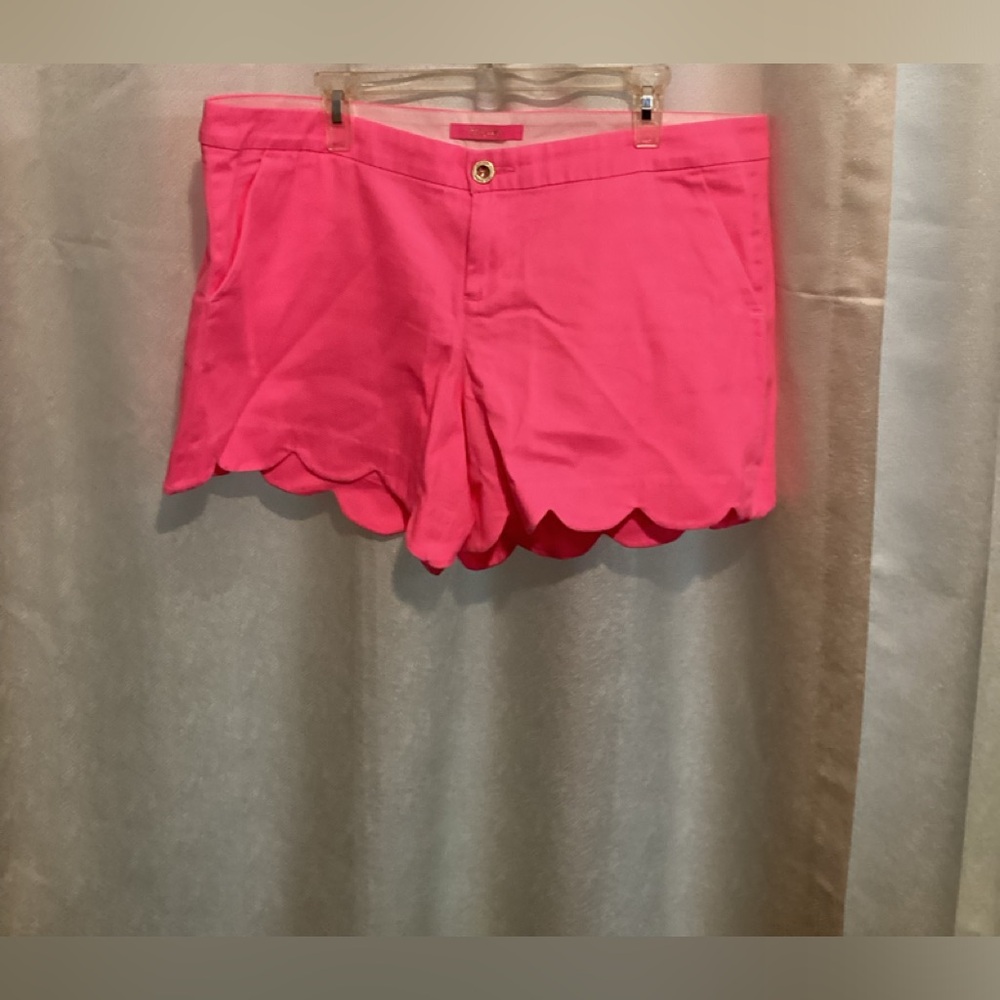 Pink, LillyPulitzer summer shorts.